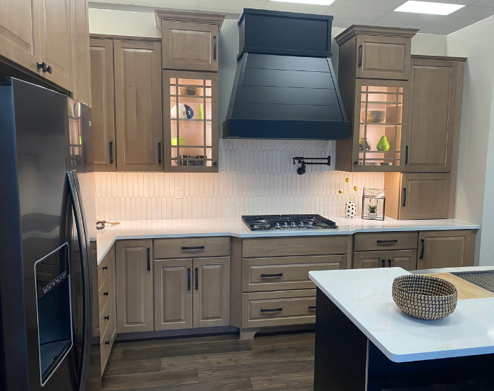 Kitchen display at Kiba studios in Ramsey, MN