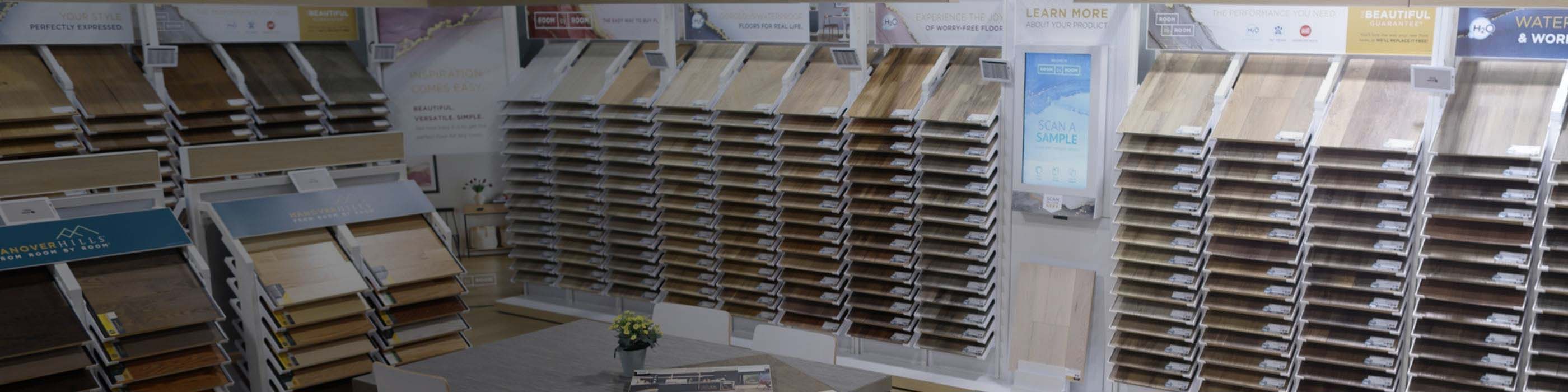 Flooring display in the B & B Carpet One showroom. 